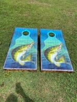Bass and Lure Cornhole Board Set