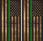Black Flag - Green Line #1 Cornhole Board Set