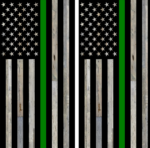 Black Flag - Green Line #2 Cornhole Board Set