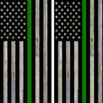Black Flag - Green Line #2 Cornhole Board Set