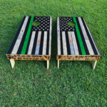 Black Flag - Green Line #2 Cornhole Board Set - Image 2