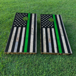Black Flag - Green Line #2 Cornhole Board Set