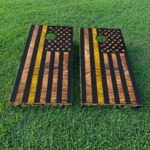 Black Flag - Yellow Line Cornhole Board Set