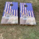 Buck and Blue Flag Cornhole Board Set