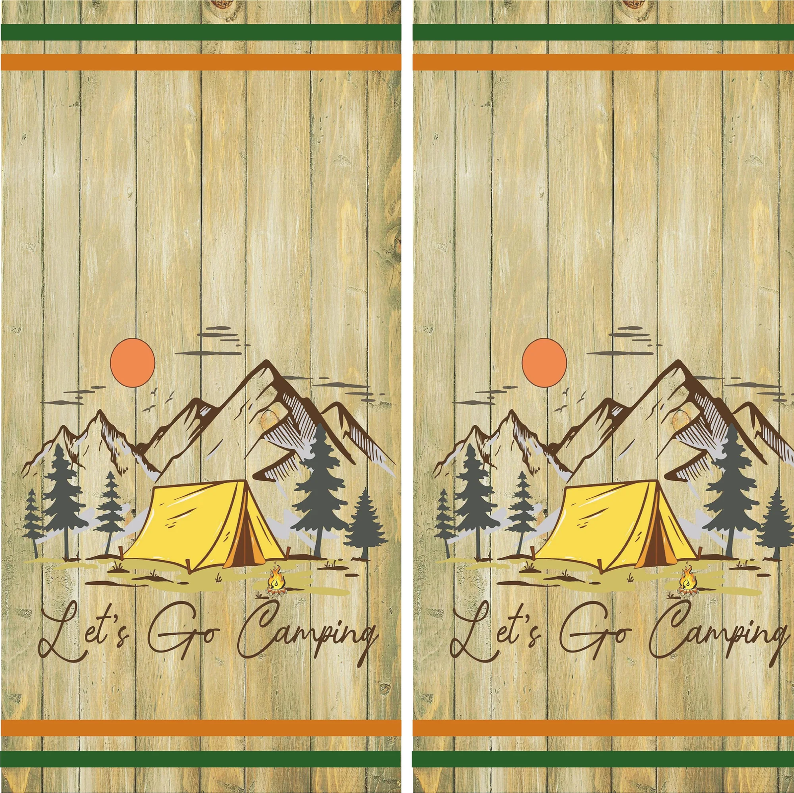 Camping 1 Camping #1 Cornhole Board Set - Image 1