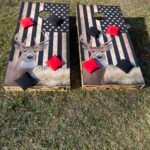 Deer and Black Flag Cornhole Board Set
