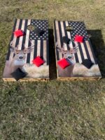Deer and Black Flag Cornhole Board Set