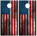Distressed Grunge Flag Cornhole Board Set