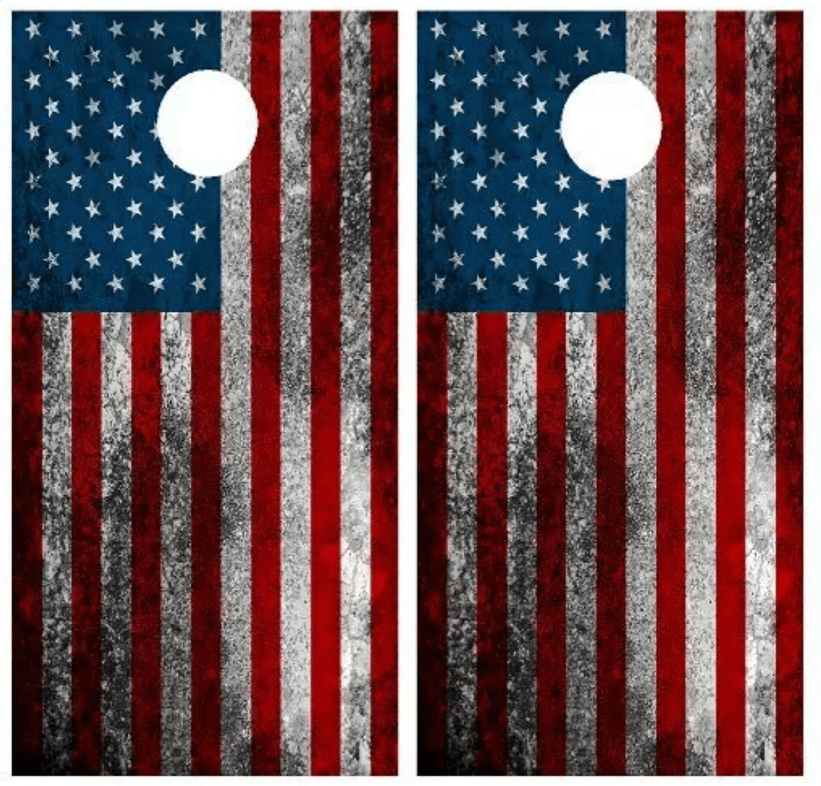 Distressed Grunge Flag Distressed Grunge Flag Cornhole Board Set - Image 1