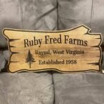 Rustic Log Sign