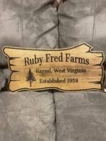 Rustic Log Sign