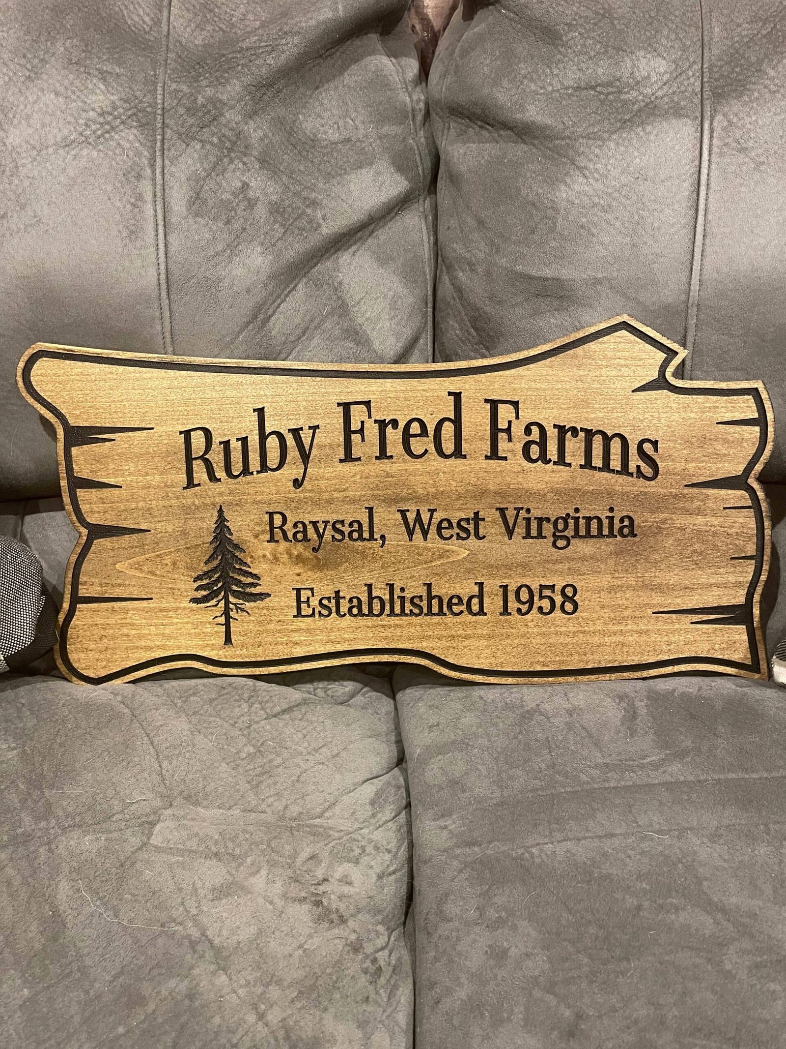 Log Sign Front Rustic Log Sign - Image 1