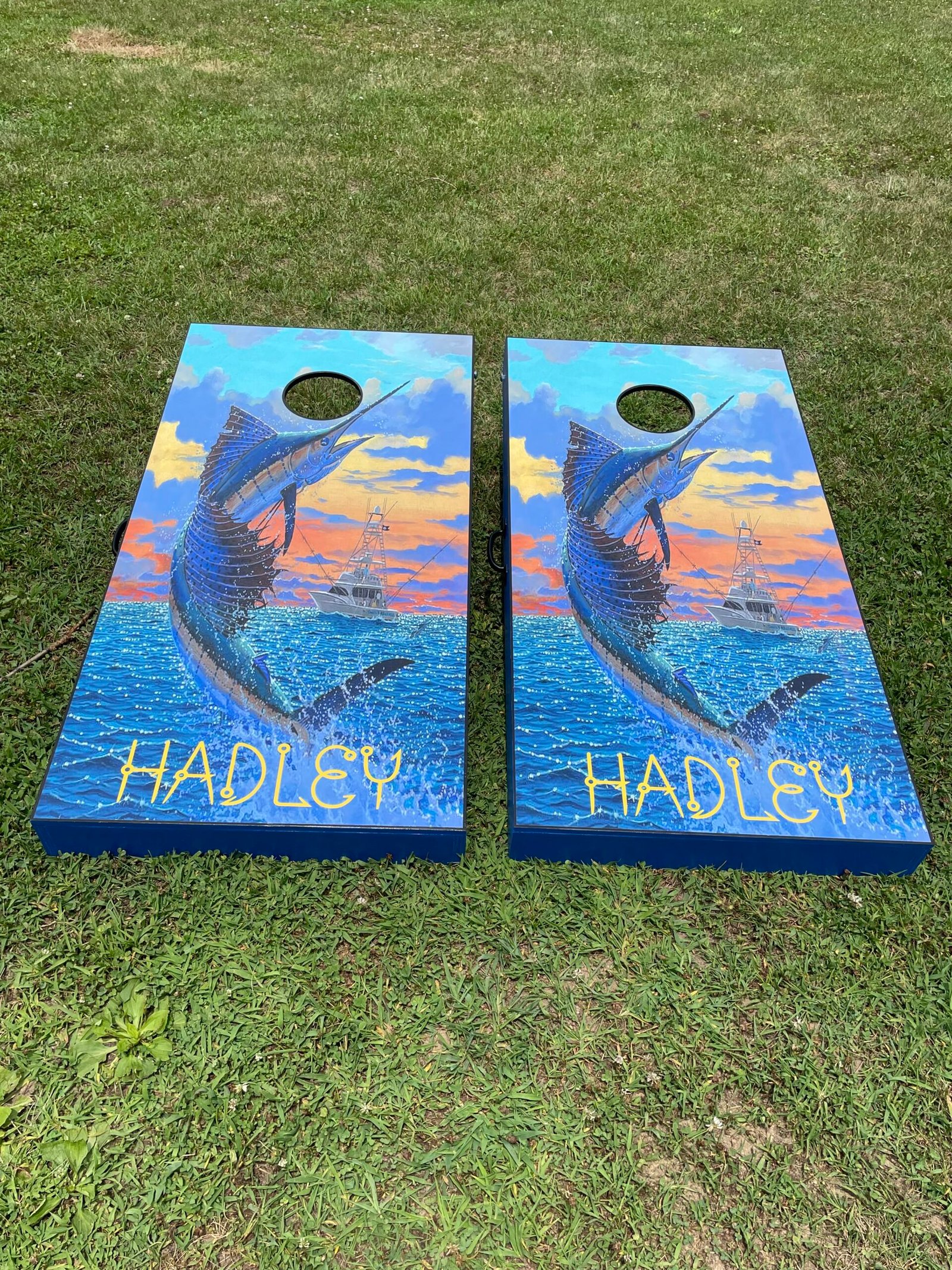 Offshore_Fishing_Front Offshore Cornhole Board Set - Image 1