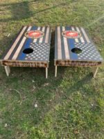 Police/Marines/US Flag Cornhole Board Set - Image 2