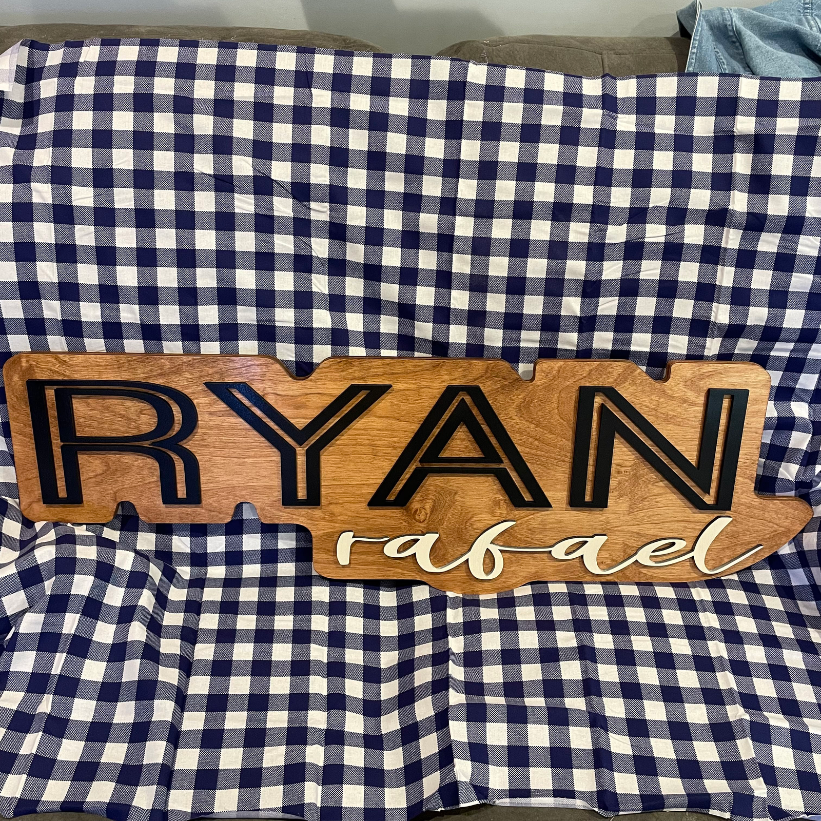Ryan 1 Large Wooden Custom Name Sign - Image 1