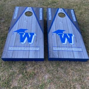 Custom Designed School Logo Cornhole Board Set