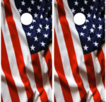 Wavy Flag Cornhole Board Set