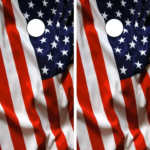 Wavy Flag Cornhole Board Set