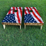 Wavy Flag Cornhole Board Set - Image 2