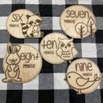 First Year Wooden Milestone Markers - animals - Image 3