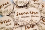 First Year Wooden Milestone Markers