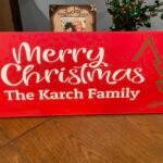 Custom Engraved Merry Christmas Sign