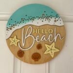 Door Hanger - Hello Beach with Starfish and Shells