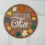 Door Hanger - Hello Fall with Leaves