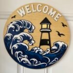 Door Hanger - Welcome with Lighthouse