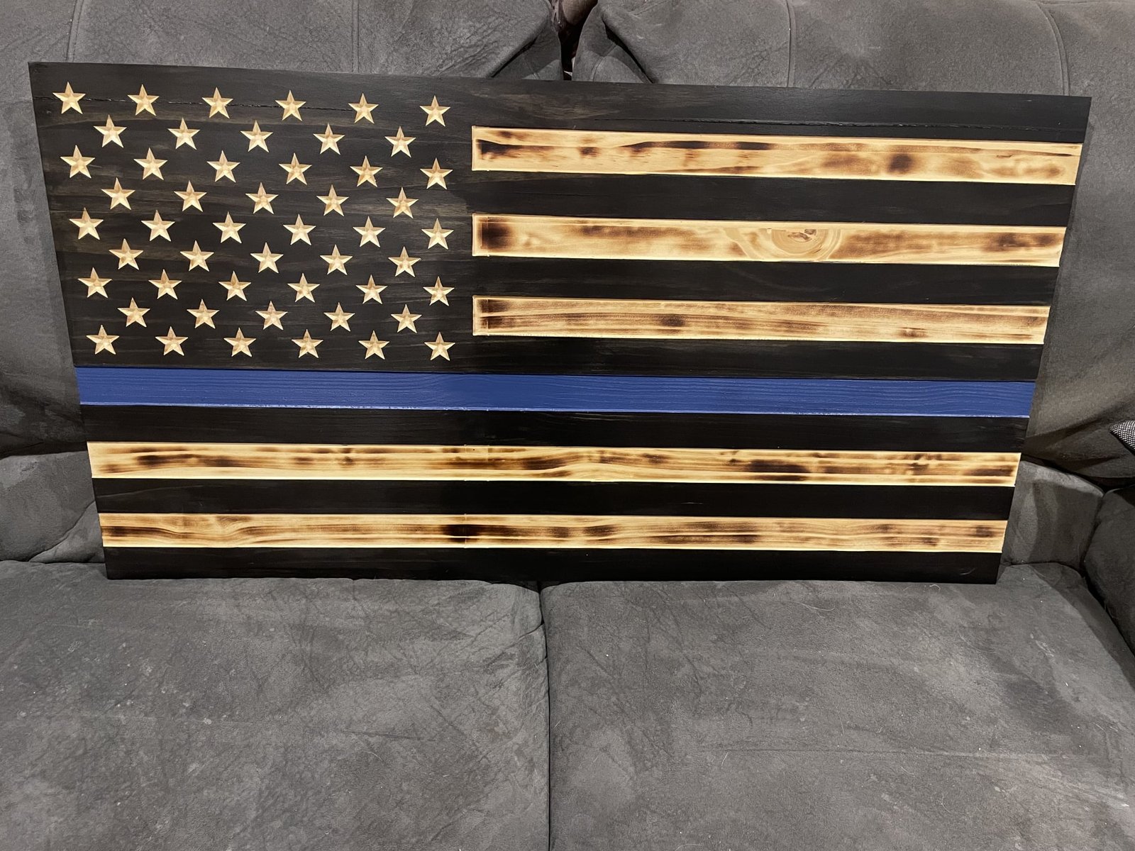 Flag - Blue Stripe American Flag - Law Enforcement Thin Blue Line - Image 1