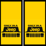 Jeep Theme Cornhole Board Set - Yellow