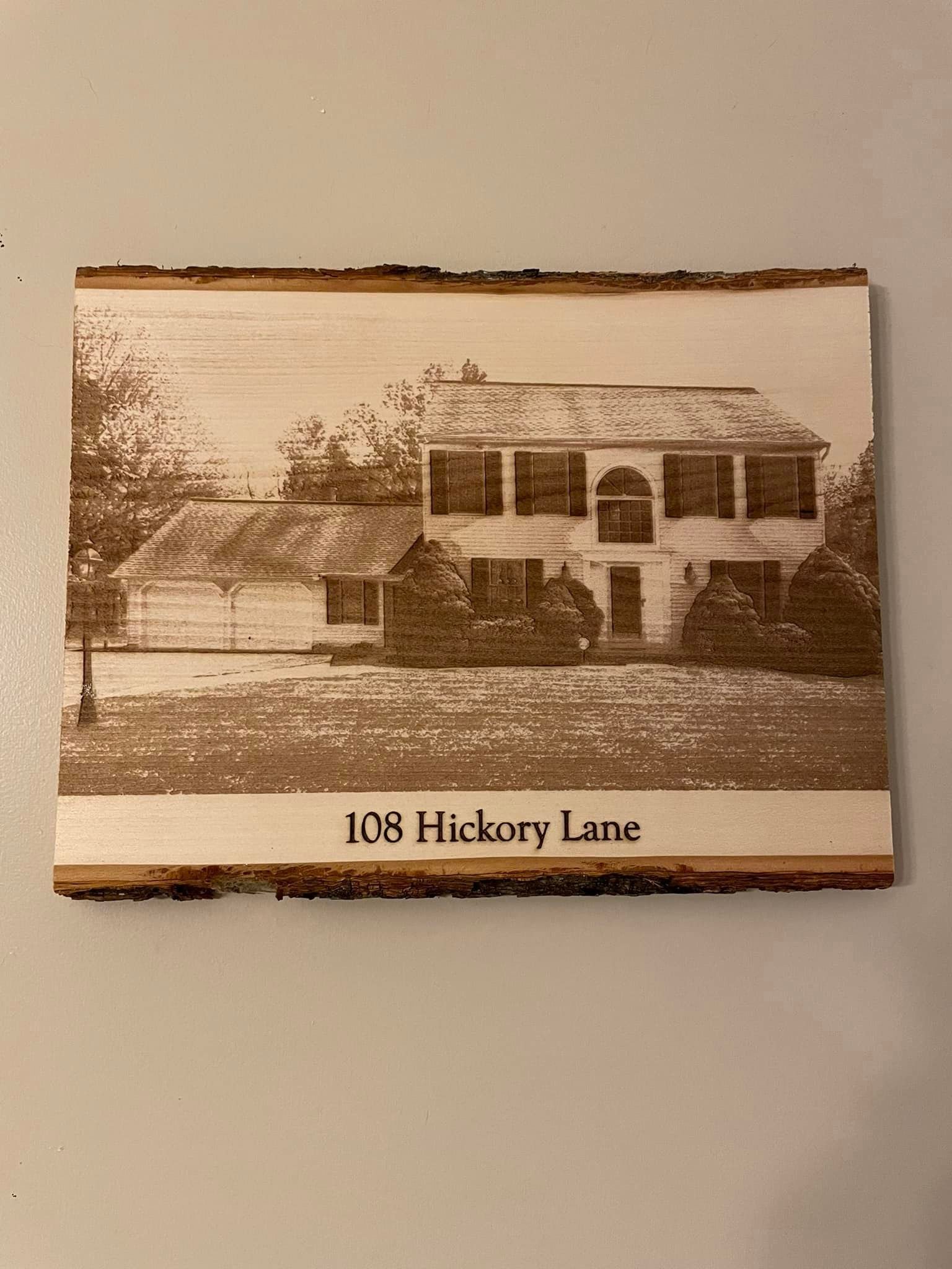 Laser Engraved House 1 Laser Engraved Home Portrait - Image 1