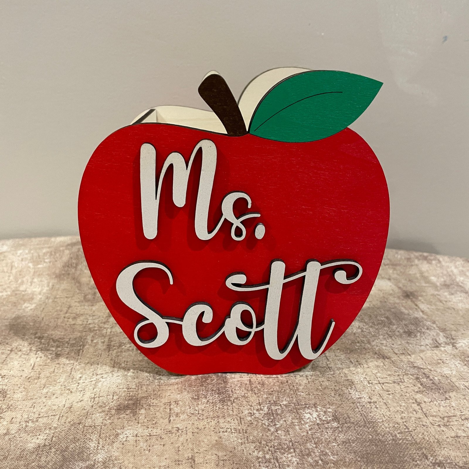 Teacher Apple Teacher's Apple Pencil Holder - Image 1