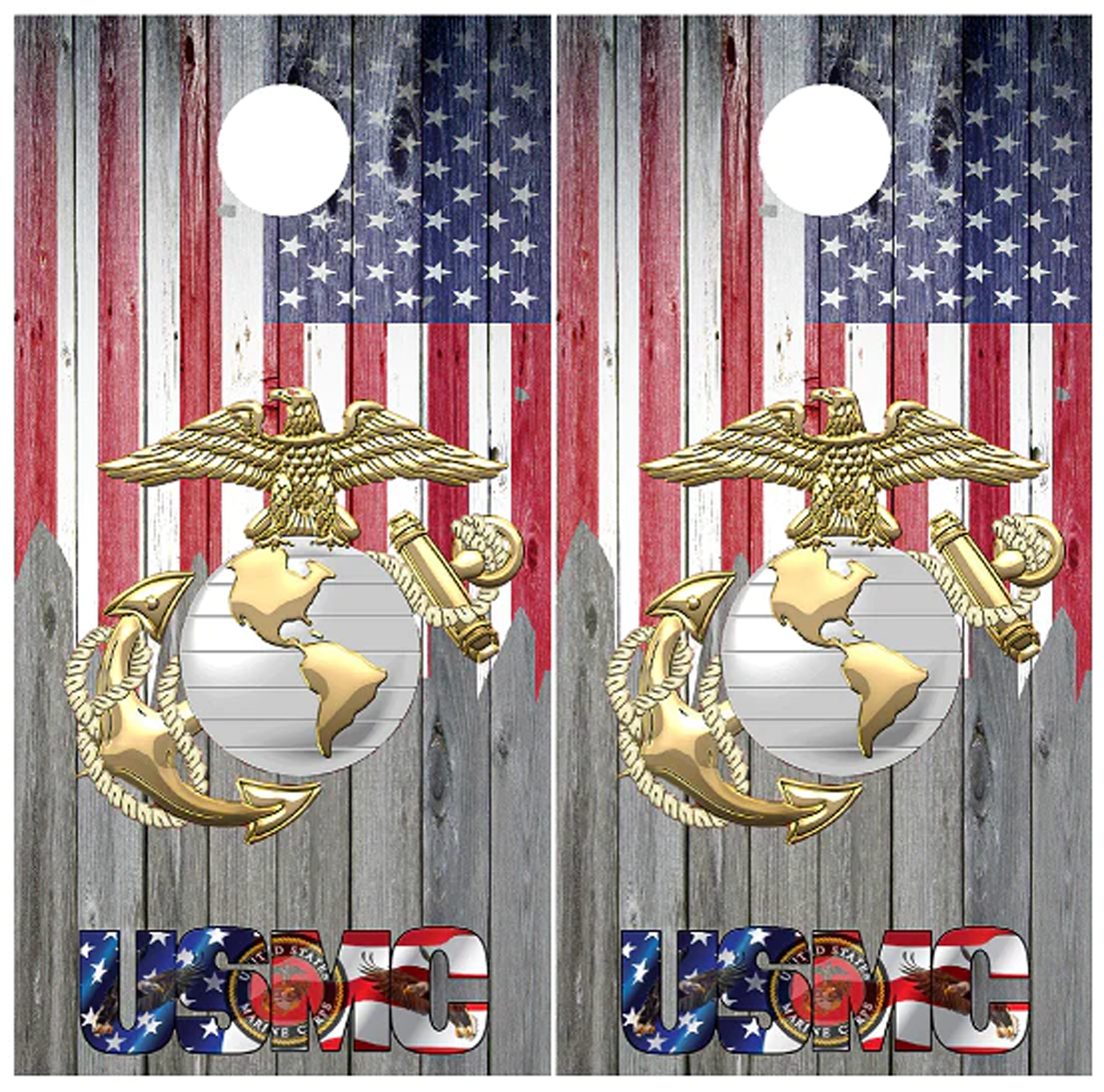 USMC 1 US Marines/Semper Fi Cornhole Board Set - Theme 4 - Image 1