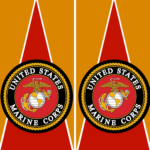 US Marines/Semper Fi Cornhole Board Set - Theme 3