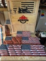 3D Rustic Wooden Wavy American Flag - Image 5