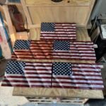 3D Rustic Wooden Wavy American Flag - Image 6